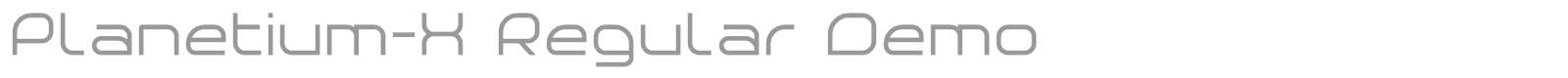 Planetium X font preview